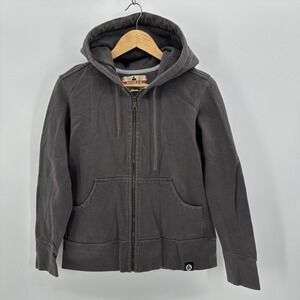 American Giant Hoodie Womens XL Gray Classic Full Zip Heavyweight USA Heavy Duty
